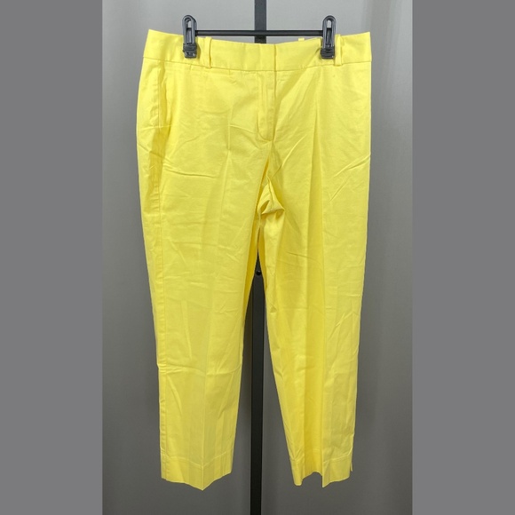 NEW Talbots Pants Womens 8 yellow straight leg casual classic colorful - Picture 1 of 9